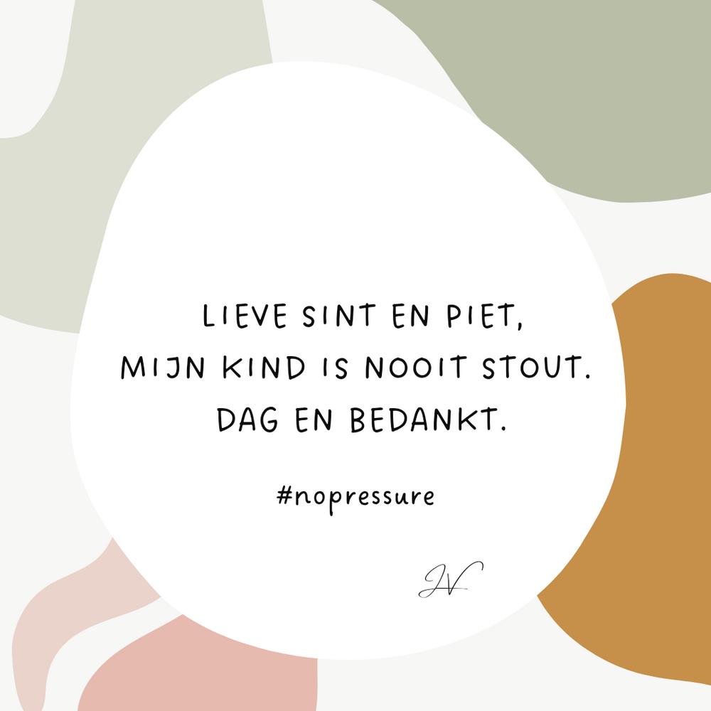Sint, t'is stout om een kind stout te noemen